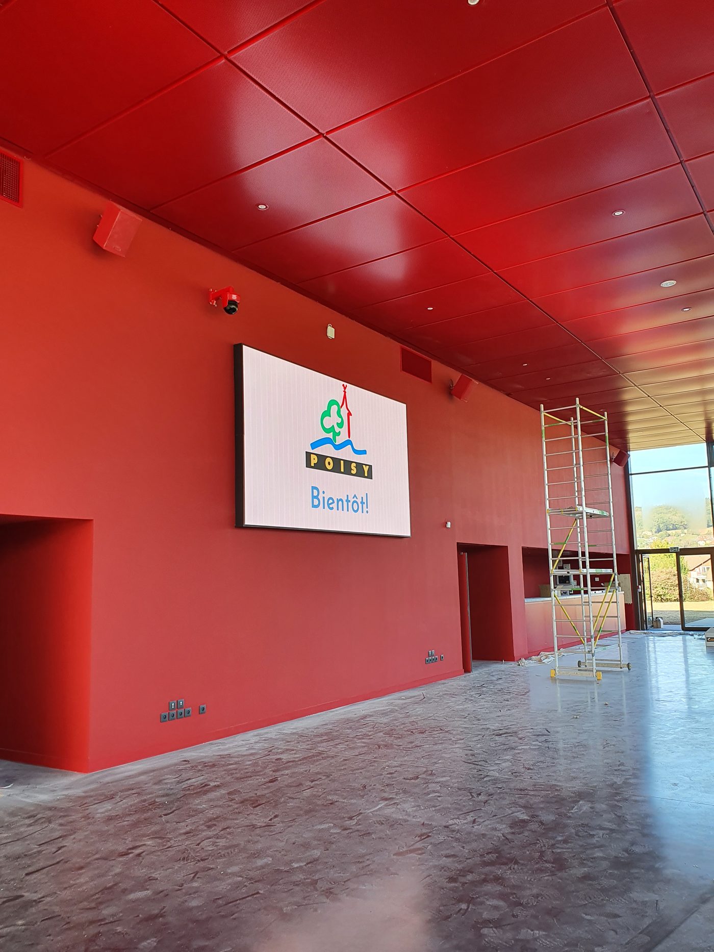 Mur LED PobFlow, commune de Poisy